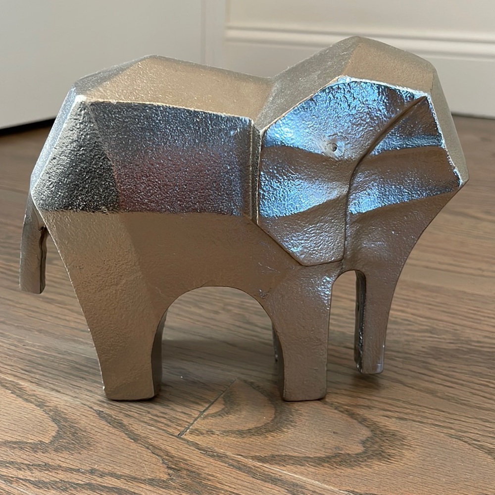 Silver Elephant Figurine